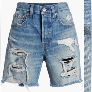 Levis Indie Shredded Cutoff Denim Short